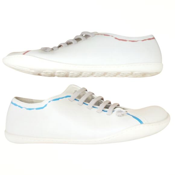 CAMPER Peu Twins leather slip on low top sneakers casual shoes white multi 41 10 - Picture 7 of 7